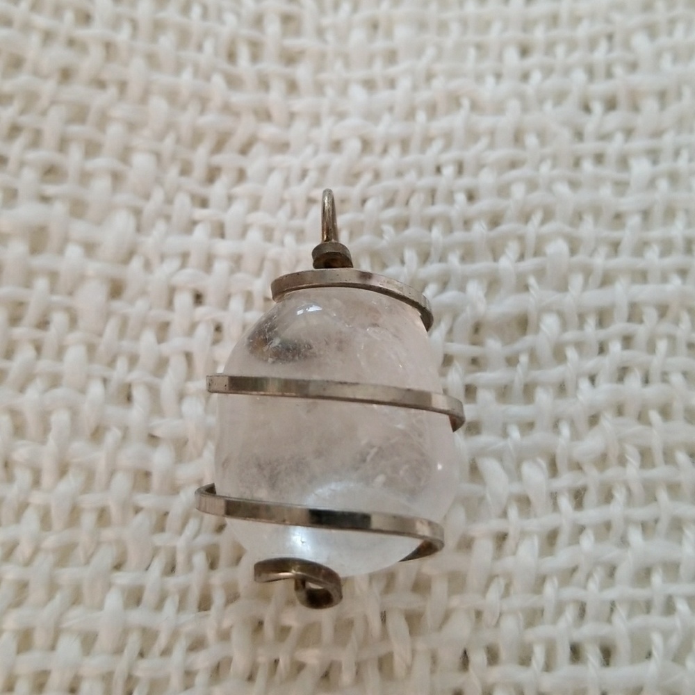 Pink quartz pendant